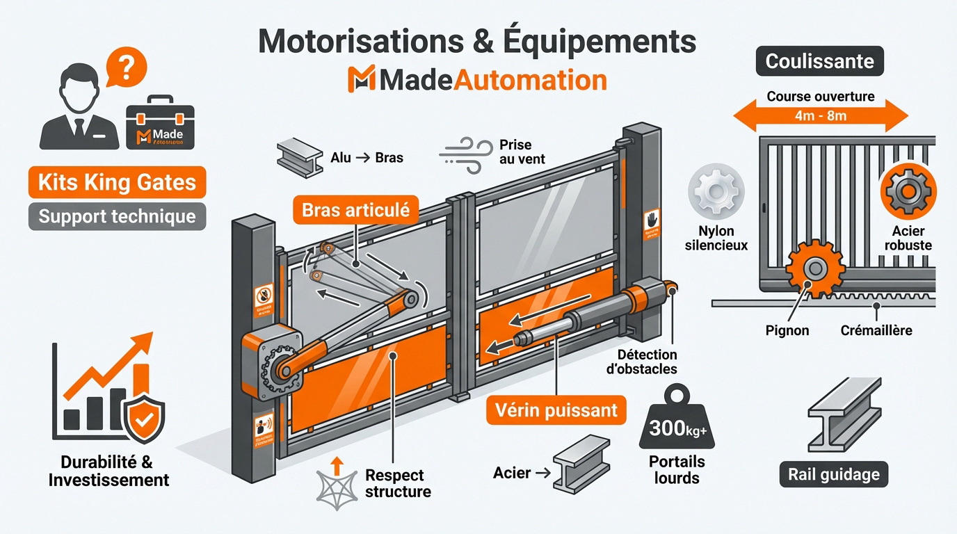 Infographie motorisations de portails